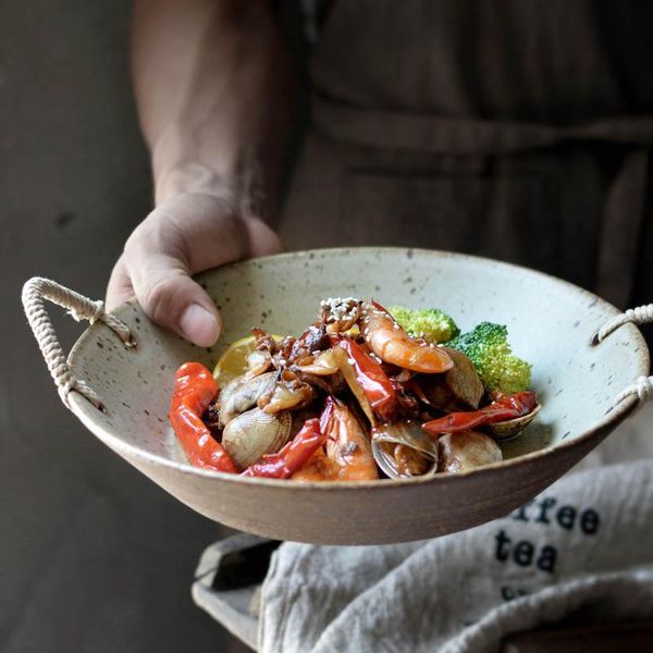 dishes & plates 1 pcs kinglang handmade household japanese rough pottery dinner plate dessert rope handle
dishes & plates 1 pcs kinglang handmade household japanese rough pottery dinner plate dessert rope handle