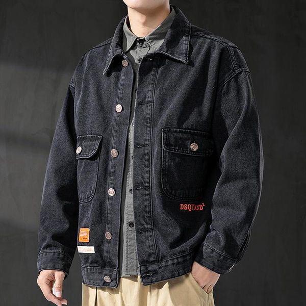 men's jackets three-color autumn 2021 loose casual denim jacket fashion trend patch stitching, Black;brown
men's jackets three-color autumn 2021 loose casual denim jacket fashion trend patch stitching, Black;brown