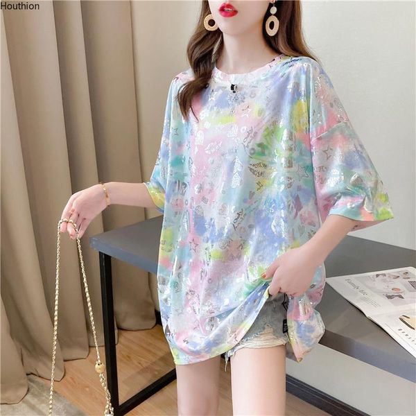 women's t-shirt houthion printing loose plus size tshirt short sleeve korean fashion casual o-neck t shirt summer, White
women's t-shirt houthion printing loose plus size tshirt short sleeve korean fashion casual o-neck t shirt summer, White