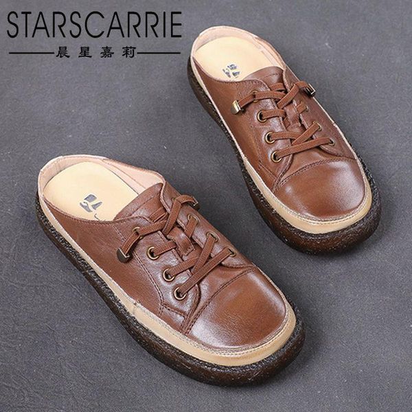 slippers summer leather half drag casual shoes fashion flat sole single women's lazy baotou sandal mill, Black
slippers summer leather half drag casual shoes fashion flat sole single women's lazy baotou sandal mill, Black