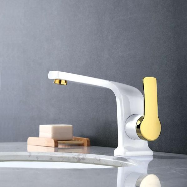 bathroom sink faucets basin faucet brass unique design luxury single lever gold and white 5color
bathroom sink faucets basin faucet brass unique design luxury single lever gold and white 5color