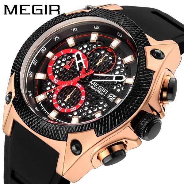 wristwatches megir mens watches silicone sports watch for men relogio masculino rose gold chronograph wristwatch man clock, Slivery;brown
wristwatches megir mens watches silicone sports watch for men relogio masculino rose gold chronograph wristwatch man clock, Slivery;brown