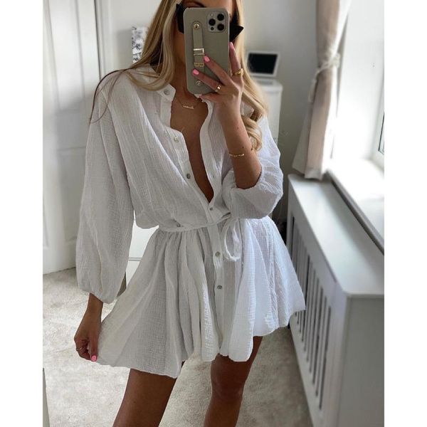 casual dresses high waist solid color long sleeved buttons v neck dress autumn fashion women's elegant straight slim office mini, Black;gray
casual dresses high waist solid color long sleeved buttons v neck dress autumn fashion women's elegant straight slim office mini, Black;gray