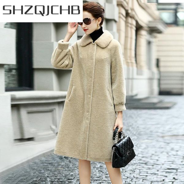 women's fur & faux shzq women clothes autumn winter jacket real sheep shearing coats female long warm spring mink collar parka lwl1378, Black
women's fur & faux shzq women clothes autumn winter jacket real sheep shearing coats female long warm spring mink collar parka lwl1378, Black