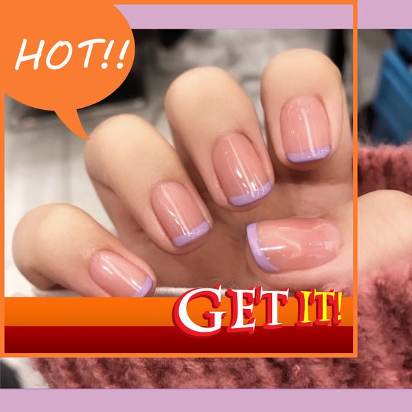 decorated nail hand stylist diy nina pd-92 light purple french fake nail patch wear finished 24 es, Red;gold
decorated nail hand stylist diy nina pd-92 light purple french fake nail patch wear finished 24 es, Red;gold