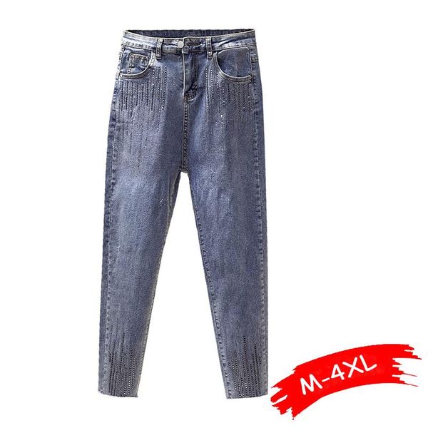 women's jeans woman high waist stretch denim pants 2021 autumn ankle length pencil women -4xl plus size rivet, Blue
women's jeans woman high waist stretch denim pants 2021 autumn ankle length pencil women -4xl plus size rivet, Blue