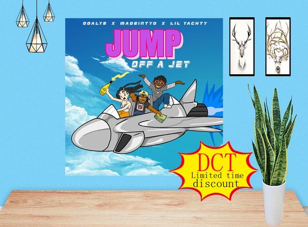 jump off a jet madeintyo & lil yachty album poster music cover silk art print 
jump off a jet madeintyo & lil yachty album poster music cover silk art print