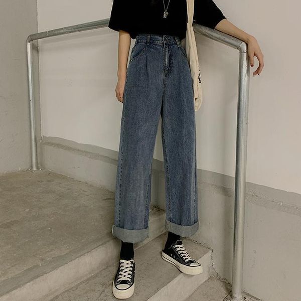 women's jeans woman pants spring high waist loose women casual straight trousers pantalones vaqueros mujer, Blue
women's jeans woman pants spring high waist loose women casual straight trousers pantalones vaqueros mujer, Blue
