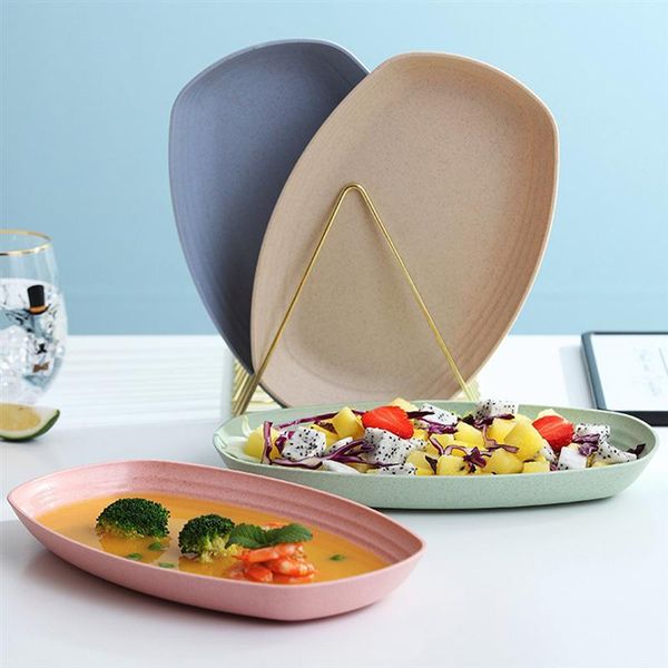 dishes & plates 4pcs wheat straw large dinner plate oval shaped creative fruit eco-friendly tray dessert kitchen tableware random color
dishes & plates 4pcs wheat straw large dinner plate oval shaped creative fruit eco-friendly tray dessert kitchen tableware random color