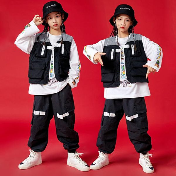 stage wear hip hop dance outfits boys vest cargo pants girls jazz street performance costume children modern rave bl7375, Black;red
stage wear hip hop dance outfits boys vest cargo pants girls jazz street performance costume children modern rave bl7375, Black;red