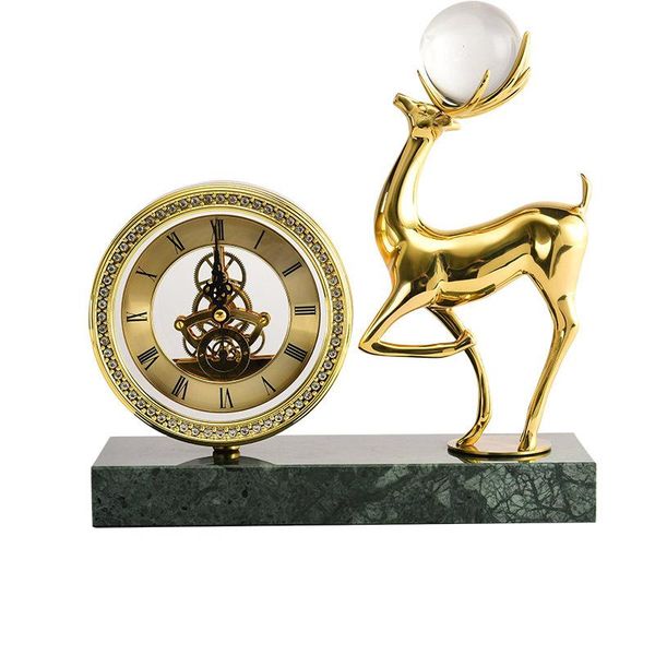 european-style luxury marble living room clock american home office desk crystal diamond ornaments creative bedroom & table clocks
european-style luxury marble living room clock american home office desk crystal diamond ornaments creative bedroom & table clocks
