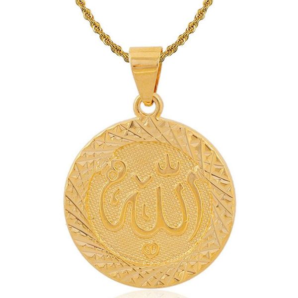 pendant necklaces gold color round copper necklace islamic religion middle east fashion jewelry for friend gift, Silver
pendant necklaces gold color round copper necklace islamic religion middle east fashion jewelry for friend gift, Silver