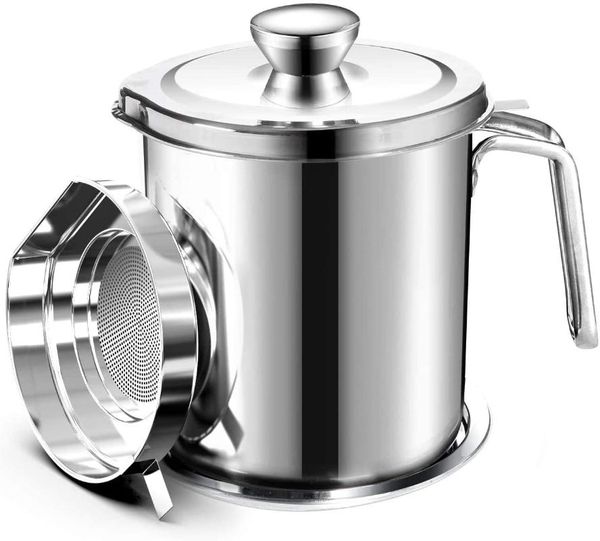 storage bottles & jars 1.7l stainless steel oil strainer pot container jug can with filter cooking for kitchen household tools
storage bottles & jars 1.7l stainless steel oil strainer pot container jug can with filter cooking for kitchen household tools
