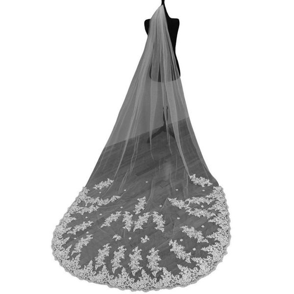bridal veils lace 3m long cathedral wedding veil with comb accessories white ivory luxury one layer tulle voile mariage 2021, Black
bridal veils lace 3m long cathedral wedding veil with comb accessories white ivory luxury one layer tulle voile mariage 2021, Black