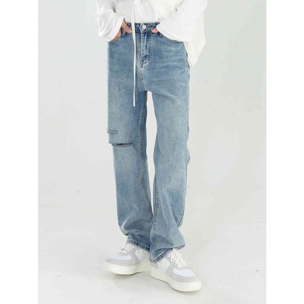 male streetwear vintage fashion hip hop casual denim pant jean men broken hole straight jeans trousers, Blue
male streetwear vintage fashion hip hop casual denim pant jean men broken hole straight jeans trousers, Blue