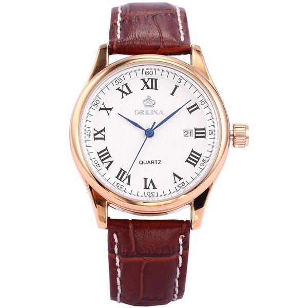 wristwatches mg. orkina luxury rose gold case leather band auto date display male watch japan quartz movement relogios masculino, Slivery;brown
wristwatches mg. orkina luxury rose gold case leather band auto date display male watch japan quartz movement relogios masculino, Slivery;brown
