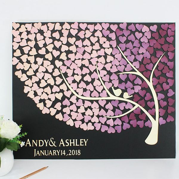 personalized 3d wedding guest book,purple gradient hearts tree kiss bird unique wood sign for wedding,custom frame other event & party suppl 
personalized 3d wedding guest book,purple gradient hearts tree kiss bird unique wood sign for wedding,custom frame other event & party suppl