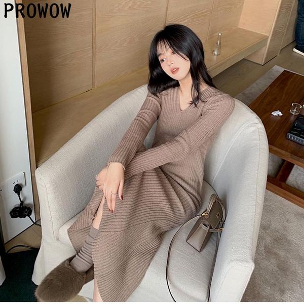 casual dresses one piece korean sweater dress women vintage slim office fishtail woman autumn pullover knitted midi, Black;gray
casual dresses one piece korean sweater dress women vintage slim office fishtail woman autumn pullover knitted midi, Black;gray