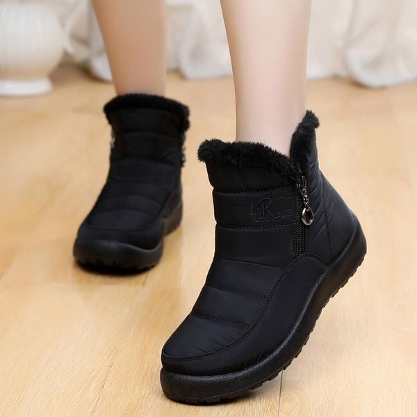 boots women's fur ankle cotton warm snow boot winter shoes for women soft bottom cloth plus velvet snowshoes#1125, Black
boots women's fur ankle cotton warm snow boot winter shoes for women soft bottom cloth plus velvet snowshoes#1125, Black