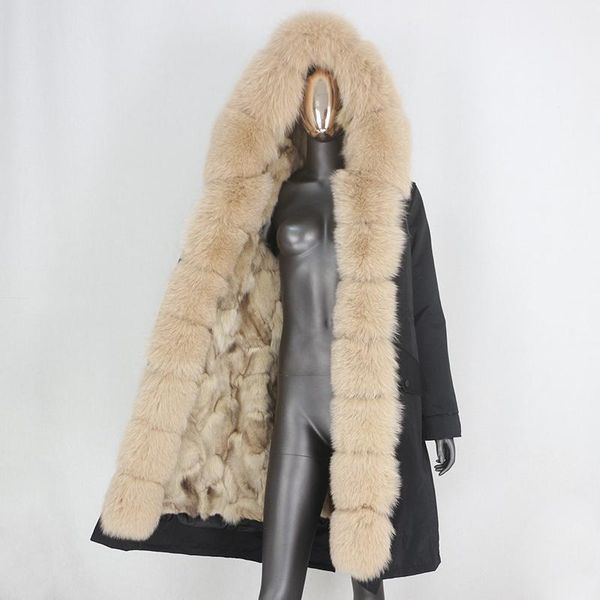 women's fur & faux cxfs 2021 real coat x-long waterproof parka winter jacket women natural hood thick warm detachable outerwear, Black
women's fur & faux cxfs 2021 real coat x-long waterproof parka winter jacket women natural hood thick warm detachable outerwear, Black
