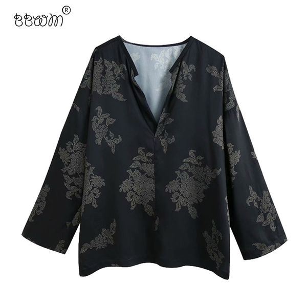 b women fashion print loose blouses vintage long sleeve side vents shirts female chic 210531, White
b women fashion print loose blouses vintage long sleeve side vents shirts female chic 210531, White