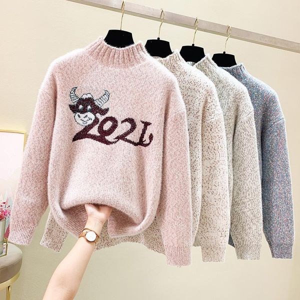 women's sweaters autumn and winter women half high neck knitted sweater casual fashion 2021 long-sleeved pullover blouse all-match, White;black
women's sweaters autumn and winter women half high neck knitted sweater casual fashion 2021 long-sleeved pullover blouse all-match, White;black
