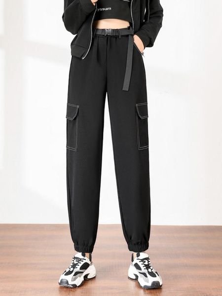 women's pants & capris black overalls summer thin casual loose 2021 sports high waist harlan carrot, Black;white
women's pants & capris black overalls summer thin casual loose 2021 sports high waist harlan carrot, Black;white