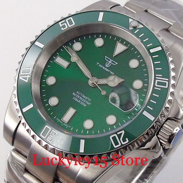 tandorio brand green sunburst 40mm automatic men watch nh35a movement brushed oyster strap 200m waterproof screwdown crown wristwatches, Slivery;brown
tandorio brand green sunburst 40mm automatic men watch nh35a movement brushed oyster strap 200m waterproof screwdown crown wristwatches, Slivery;brown