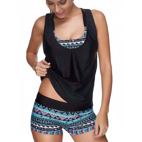 plus size women swimwear vintage 3 piece swimsuit beachwear patchwork tankini sets with short sport bikini s-3xl two-piece suits
plus size women swimwear vintage 3 piece swimsuit beachwear patchwork tankini sets with short sport bikini s-3xl two-piece suits