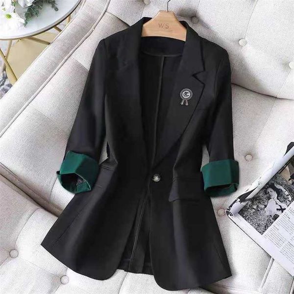 summer women's office suit oversized 4xl ropa mujer black coat single button blazer femme slim jackets spring all-match 211006, White;black
summer women's office suit oversized 4xl ropa mujer black coat single button blazer femme slim jackets spring all-match 211006, White;black