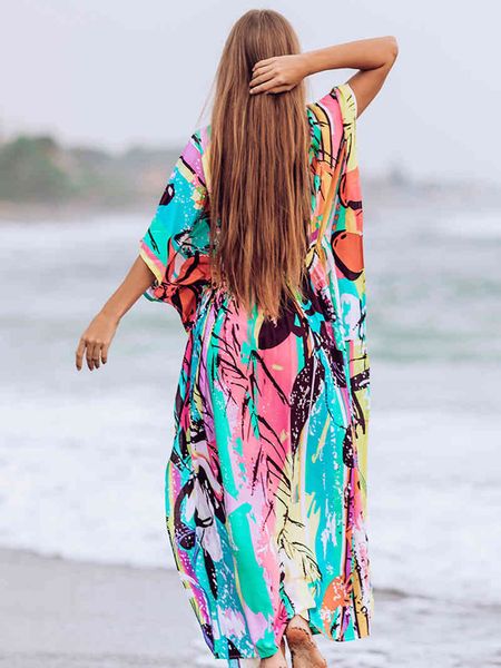 women's swimwear tie dye big size beach long women batwing sleeve holiday cover-up multicolor robe summer kaftan outing 804x, White;black
women's swimwear tie dye big size beach long women batwing sleeve holiday cover-up multicolor robe summer kaftan outing 804x, White;black