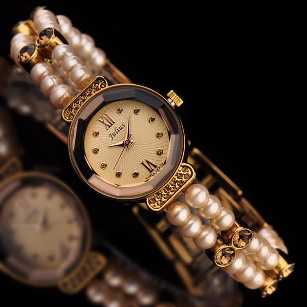 wristwatches small julius lady women's watch japan quartz hours fashion clock bracelet simulated pearl elastic rope girl gift no box, Slivery;brown
wristwatches small julius lady women's watch japan quartz hours fashion clock bracelet simulated pearl elastic rope girl gift no box, Slivery;brown