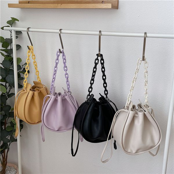 autumn and winter new women's soft candy color messenger bag fashion popular chain single shoulder drawstring wrinkled bucket bag
autumn and winter new women's soft candy color messenger bag fashion popular chain single shoulder drawstring wrinkled bucket bag