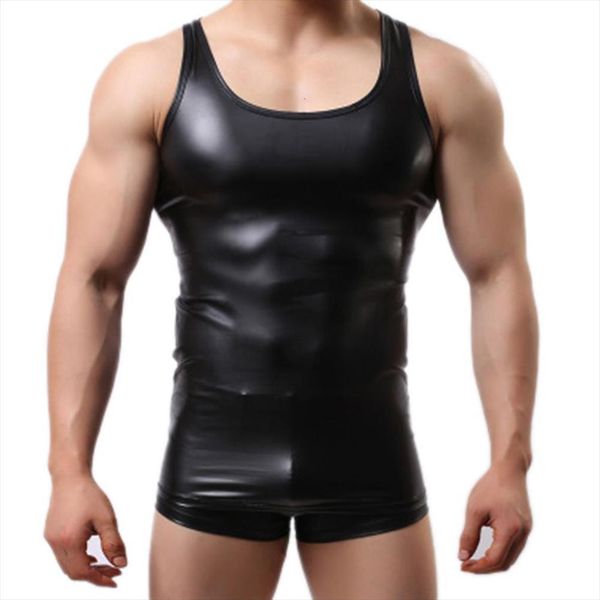 mens solid color low cut faux leather sleeveless pu undershirt tank vest waistcoat underwear gay male, White;black
mens solid color low cut faux leather sleeveless pu undershirt tank vest waistcoat underwear gay male, White;black