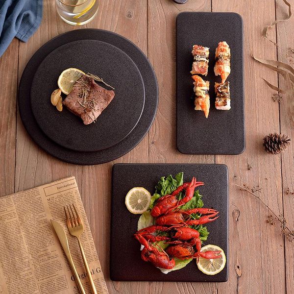 dishes & plates nordic ceramic dinner household black scratch-resistant frosted round daily tableware el restaurant steak pasta
dishes & plates nordic ceramic dinner household black scratch-resistant frosted round daily tableware el restaurant steak pasta