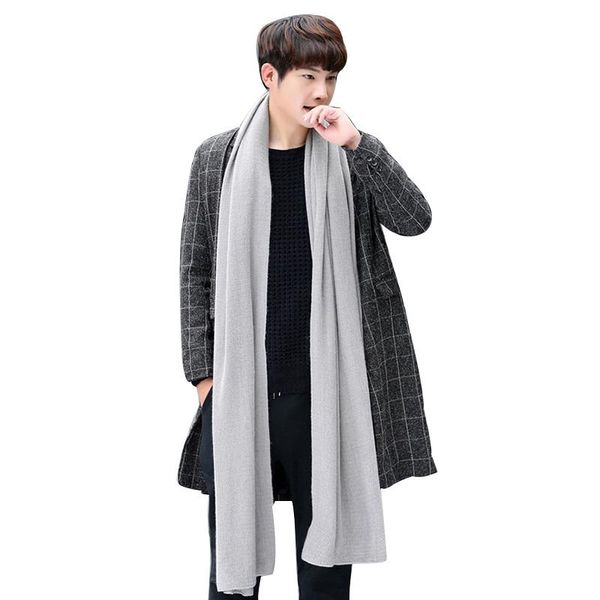 scarves long solid color scarf, artificial cashmere knitted autumn and winter men's shawl, warm cotton turban, scarf, Blue;gray
scarves long solid color scarf, artificial cashmere knitted autumn and winter men's shawl, warm cotton turban, scarf, Blue;gray