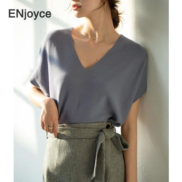 summer v-neck knitted t-shirt women korean style elegant office ladies casual loose bat short sleeve thin sweater women's, White
summer v-neck knitted t-shirt women korean style elegant office ladies casual loose bat short sleeve thin sweater women's, White