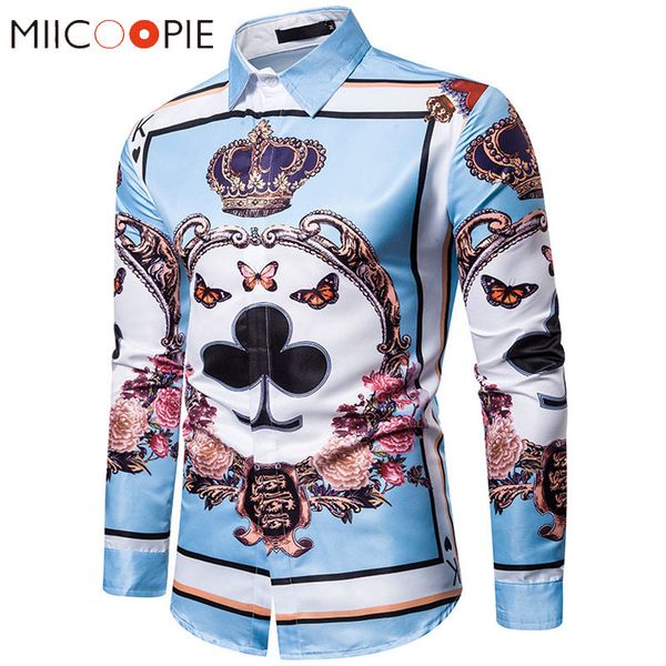luxury royal mens poker crown print slim fit long sleeve floral shirts men dress business camisa social streetwear -3xl 200925, White;black
luxury royal mens poker crown print slim fit long sleeve floral shirts men dress business camisa social streetwear -3xl 200925, White;black
