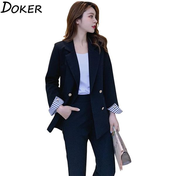 women's suits & blazers 2021 elegant women office sets long sleeve fasshion casial blazer and pants set for two-piece business ladies, White;black
women's suits & blazers 2021 elegant women office sets long sleeve fasshion casial blazer and pants set for two-piece business ladies, White;black