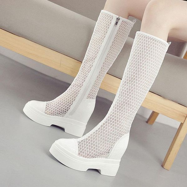 boots summer casual fashion women breathable hollow mesh long black white zipper knee-high botas mujer
boots summer casual fashion women breathable hollow mesh long black white zipper knee-high botas mujer