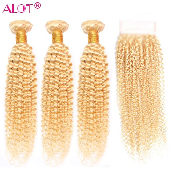 human hair bulks 613 blonde 3 bundles with lace closure brazilian kinky curly 4x4 remy, Black
human hair bulks 613 blonde 3 bundles with lace closure brazilian kinky curly 4x4 remy, Black