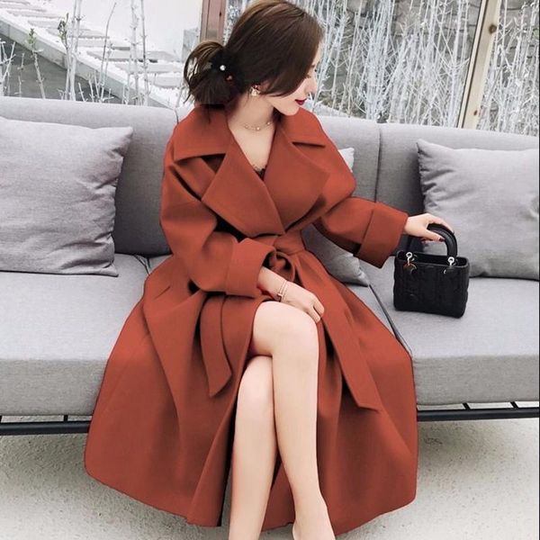 women's wool & blends fashion autumn winter coat women long sleeve cardigan thick warm overcoat 2021 ladies woolen coats with belt, Black
women's wool & blends fashion autumn winter coat women long sleeve cardigan thick warm overcoat 2021 ladies woolen coats with belt, Black
