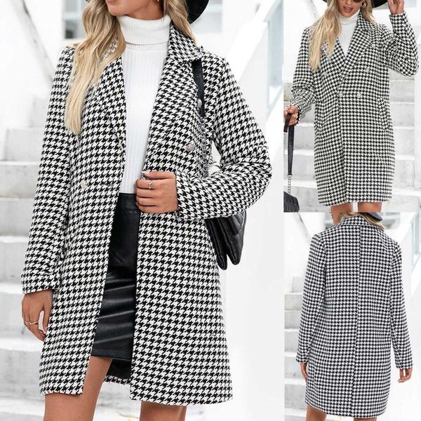 women's wool & blends coats fashion women winter and autumn collar warm coat ladies long sleeve splice jacket trendy casual outerwear, Black
women's wool & blends coats fashion women winter and autumn collar warm coat ladies long sleeve splice jacket trendy casual outerwear, Black