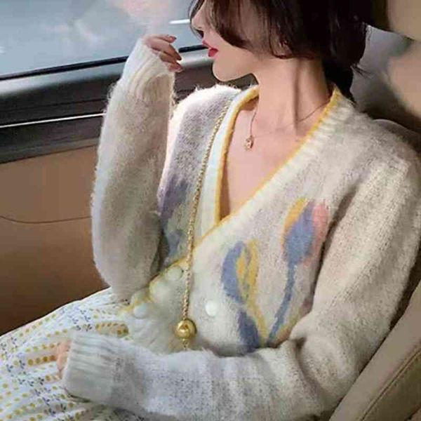 women's sweaters vintage stylish knitted women's long korean casual sleeve sweaters fashion streetwear france retro cardigan autum, White;black
women's sweaters vintage stylish knitted women's long korean casual sleeve sweaters fashion streetwear france retro cardigan autum, White;black
