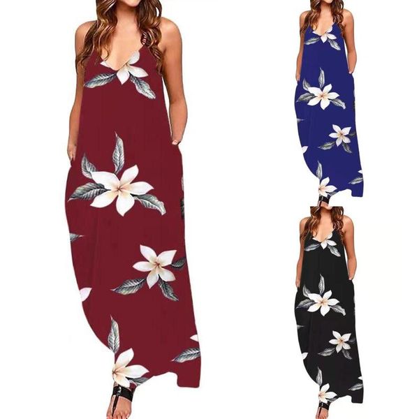 casual dresses summer women's maxi dress fashion sleeveless v-neck floral print spaghetti strap ladeis holiday beach dresses#35, Black;gray
casual dresses summer women's maxi dress fashion sleeveless v-neck floral print spaghetti strap ladeis holiday beach dresses#35, Black;gray
