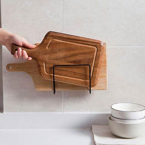 hanging pot lid holder iron cutting board stand organizer wall mounted pan cover dishcloths drain rack kitchen storage & organization
hanging pot lid holder iron cutting board stand organizer wall mounted pan cover dishcloths drain rack kitchen storage & organization
