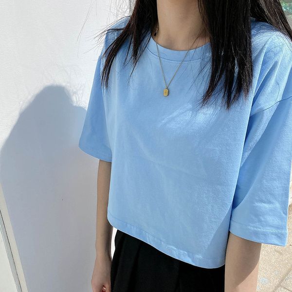 women's t-shirt summer cotton shirt short sleeve cropped white t-shirts for tees blusa hspx
women's t-shirt summer cotton shirt short sleeve cropped white t-shirts for tees blusa hspx