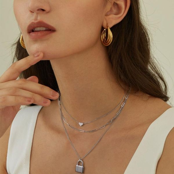 pendant necklaces fashion multilayer silver color metal chain cross necklace couple hip hop punk geometric for women men
pendant necklaces fashion multilayer silver color metal chain cross necklace couple hip hop punk geometric for women men