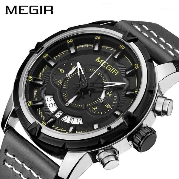 wristwatches megir fashion calendar waterproof luminous multifunctional chronograph leather quartz men's watches 2047g, Slivery;brown
wristwatches megir fashion calendar waterproof luminous multifunctional chronograph leather quartz men's watches 2047g, Slivery;brown