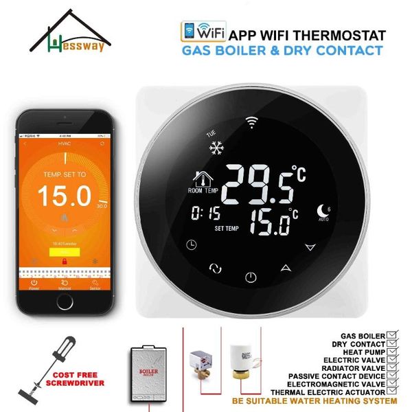 smart home control 2 in 1 gas boiler & underfloor warm system thermostat wifi temperature controller for dry contact radiator
smart home control 2 in 1 gas boiler & underfloor warm system thermostat wifi temperature controller for dry contact radiator